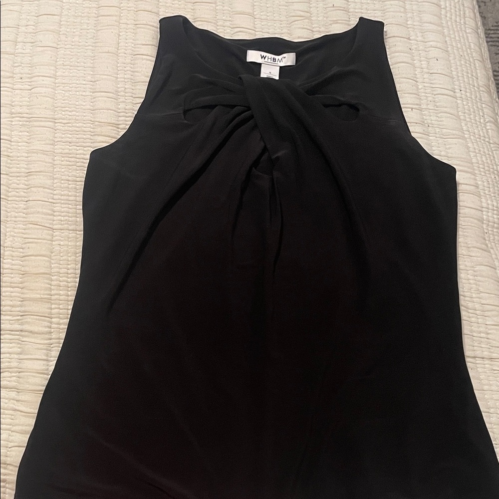 White House Black Market Classic Black Twist Tank